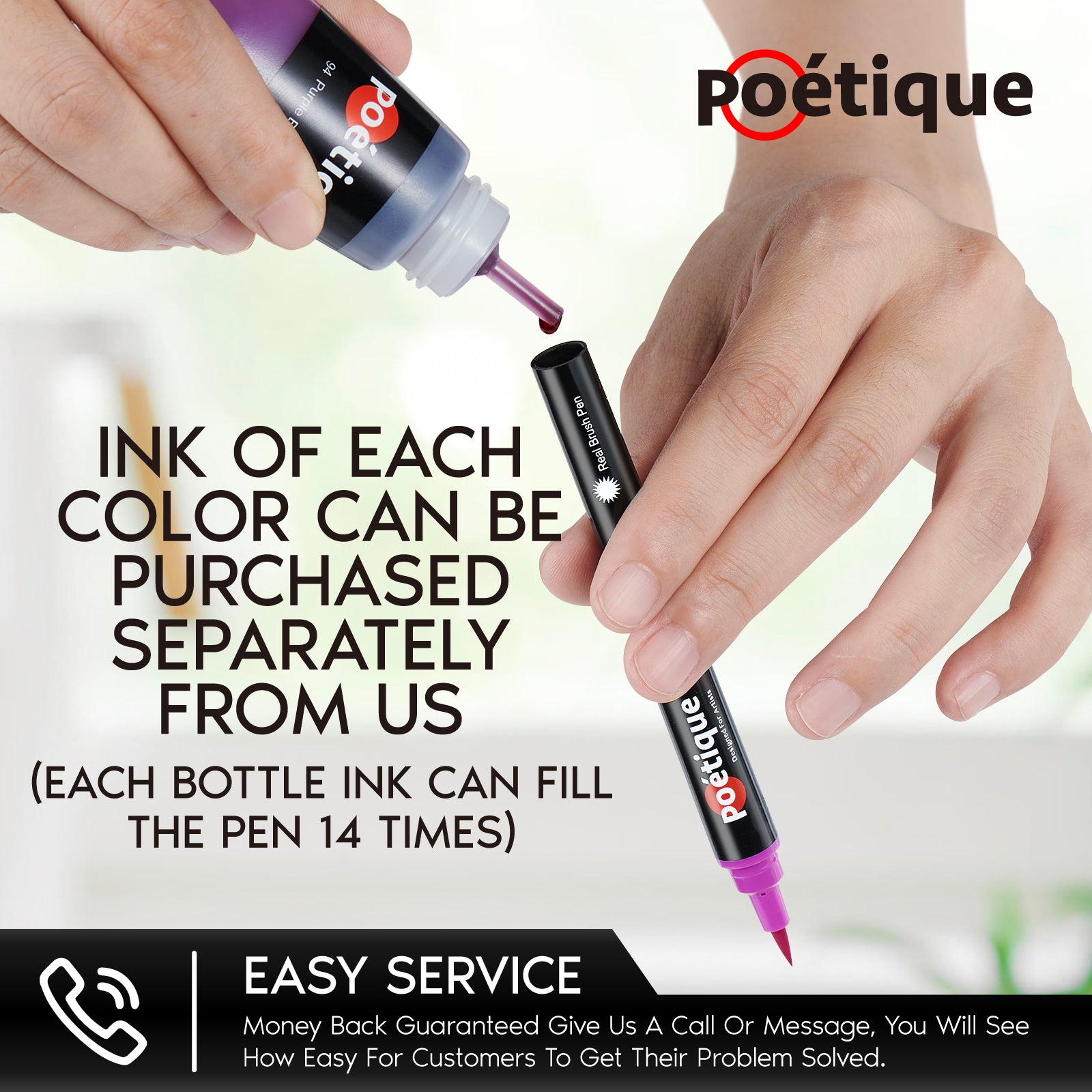 NET) M&G Stamp Water Color Pen Hexagon Washable /24 colors